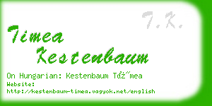 timea kestenbaum business card